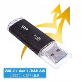 Silicon Power Blaze B02 USB-muisti 64 GB USB A-tyyppi 3.2 Gen 1 (3.1 Gen 1) Musta