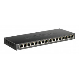 D-Link DGS-1016S verkkokytkin Hallitsematon Gigabit Ethernet (10 100 1000) Musta