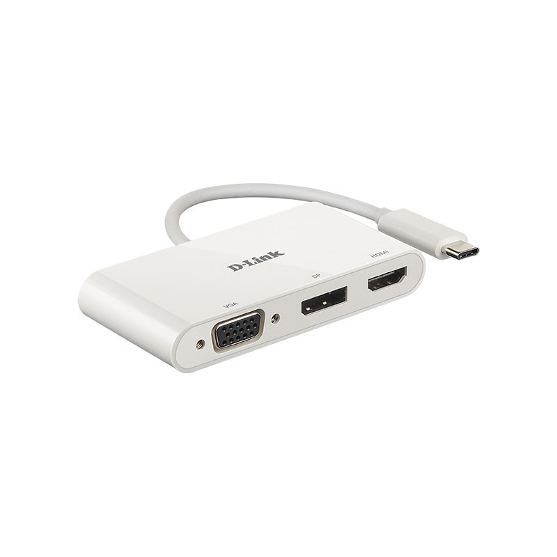 D-Link DUB-V310 kannettavien tietokoneiden telakka ja porttitoistin Langallinen USB 3.2 Gen 1 (3.1 Gen 1) Type-C Valkoinen