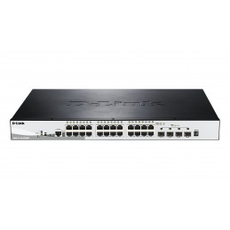 D-Link DGS-1510-28XMP verkkokytkin Hallittu L2 L3 Gigabit Ethernet (10 100 1000) Power over Ethernet -tuki Musta, Harmaa