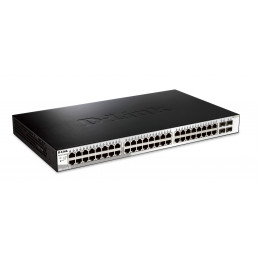 D-Link DGS-1210-52 verkkokytkin Hallittu L2 Gigabit Ethernet (10 100 1000) 1U Musta