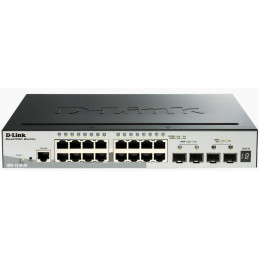 D-Link DGS-1510-20 verkkokytkin Hallittu L3 Gigabit Ethernet (10 100 1000) Musta