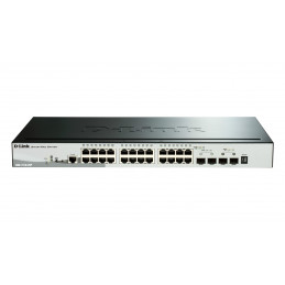 D-Link DGS-1510-28P verkkokytkin Hallittu L3 Gigabit Ethernet (10 100 1000) Power over Ethernet -tuki Musta