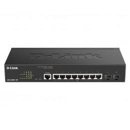 D-Link DGS-2000-10P verkkokytkin Hallittu L2 L3 Gigabit Ethernet (10 100 1000) Power over Ethernet -tuki 1U Musta