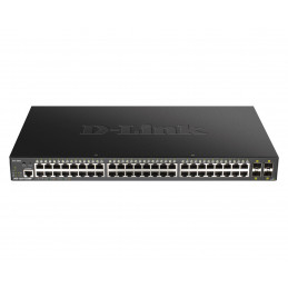 D-Link DGS-1250-52XMP verkkokytkin Hallittu L3 Ei mitään Power over Ethernet -tuki Musta