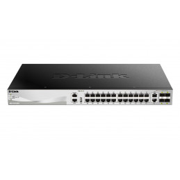 D-Link DGS-3130-30TS Hallittu L3 Gigabit Ethernet (10 100 1000) Musta, Harmaa