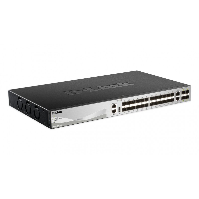 D-Link DGS-3130-30S Hallittu L3 10G Ethernet (100 1000 10000) Musta, Harmaa