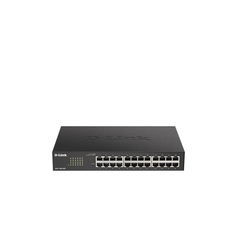 D-Link DGS-1100-24V2 verkkokytkin Hallittu L2 Gigabit Ethernet (10 100 1000) 1U Musta