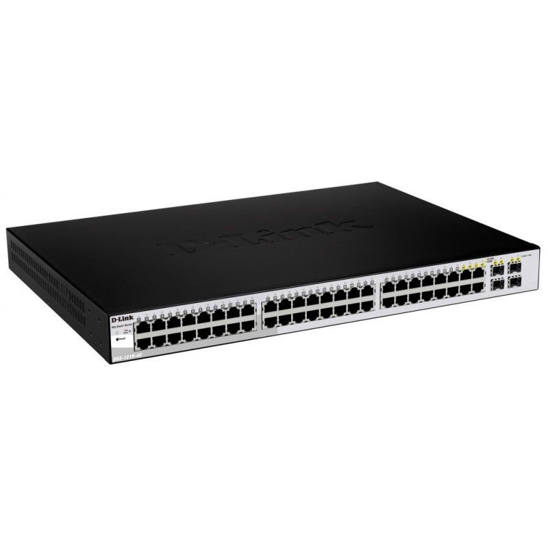 D-Link DGS-1210-48 verkkokytkin Hallittu L2 Musta