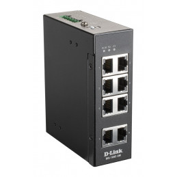 D-Link DIS-100E-8W verkkokytkin Hallitsematon L2 Fast Ethernet (10 100) Musta