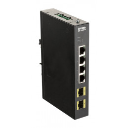 D-Link DIS-100G-6S verkkokytkin Hallitsematon Gigabit Ethernet (10 100 1000) Musta