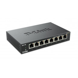 D-Link DGS-108 verkkokytkin Hallitsematon L2 Gigabit Ethernet (10 100 1000) Musta