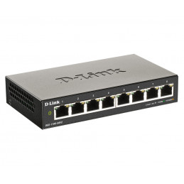 D-Link DGS-1100-08V2 verkkokytkin Hallittu L2 Gigabit Ethernet (10 100 1000) Musta