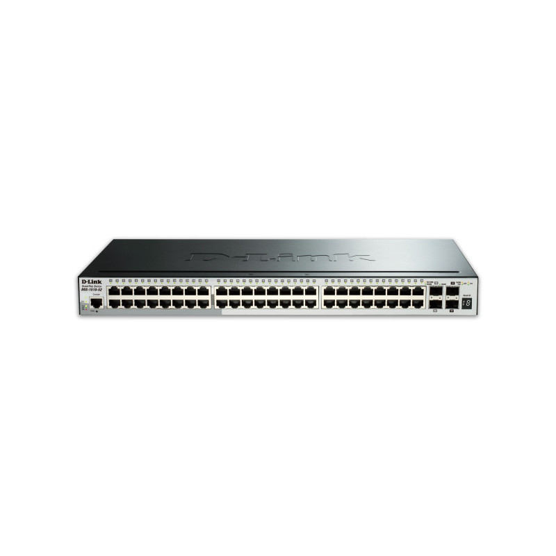 D-Link DGS-1510-52X verkkokytkin Hallittu L3 Gigabit Ethernet (10 100 1000) 1U Musta