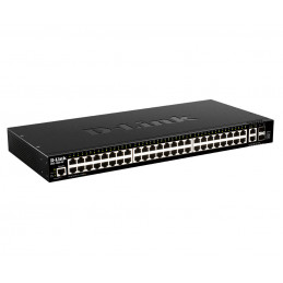 D-Link DGS-1520-52 verkkokytkin Hallittu L3 10G Ethernet (100 1000 10000) 1U Musta
