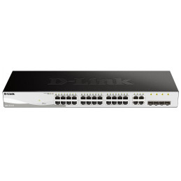 D-Link DGS-1210-24 verkkokytkin Hallittu L2 Gigabit Ethernet (10 100 1000) 1U Musta