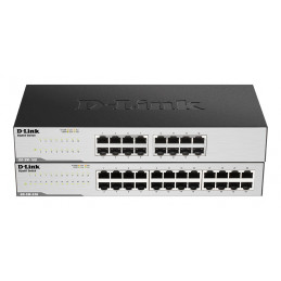 D-Link GO-SW-24G Hallitsematon L2 Gigabit Ethernet (10 100 1000) 1U Musta