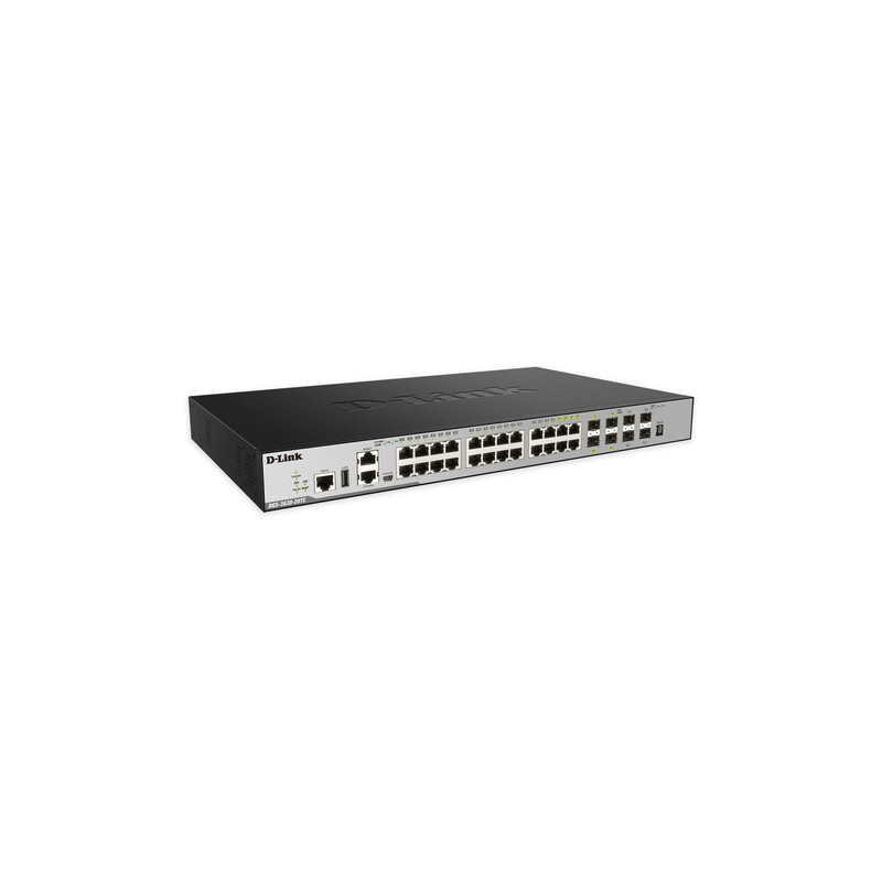 D-Link DGS-3630-28TC Hallittu L3 Gigabit Ethernet (10 100 1000) 1U Musta