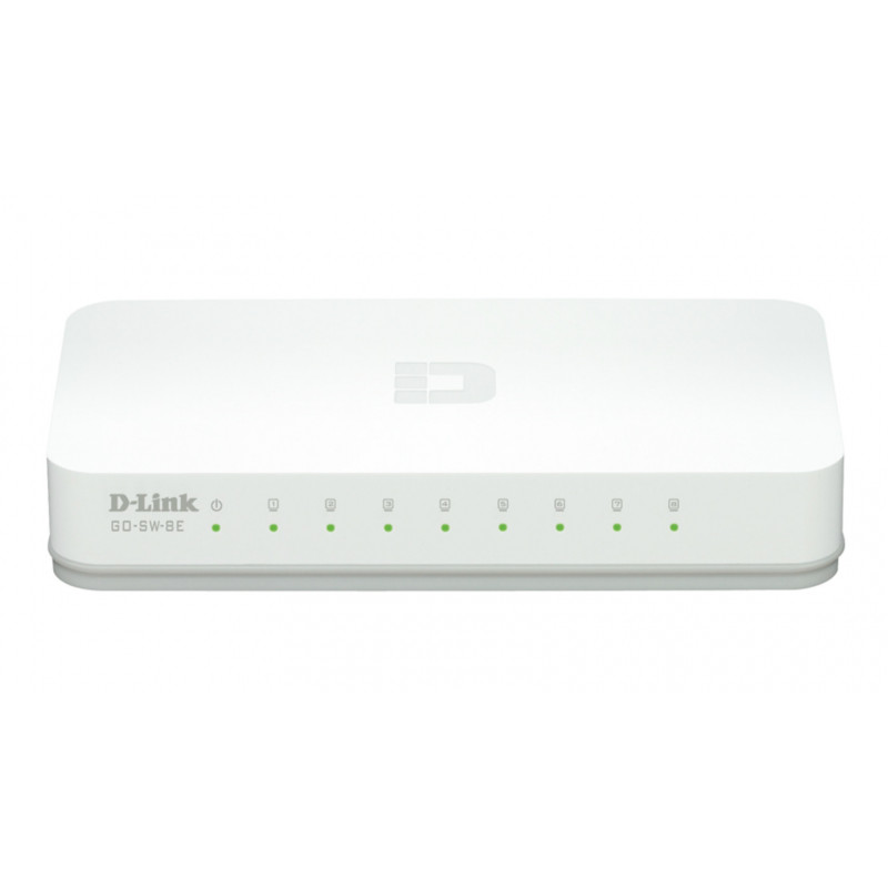 D-Link GO-SW-8E E verkkokytkin Hallitsematon Fast Ethernet (10 100) Valkoinen