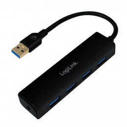 LogiLink UA0295 keskitin USB 3.2 Gen 1 (3.1 Gen 1) Type-A 5000 Mbit s Musta