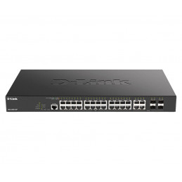 D-Link DGS-2000-28P verkkokytkin Hallittu L2 L3 Gigabit Ethernet (10 100 1000) Power over Ethernet -tuki 1U Musta