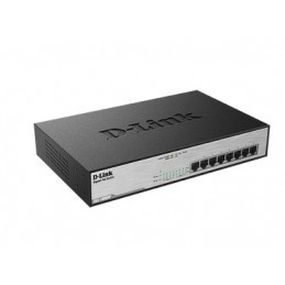 D-Link DGS-1008MP verkkokytkin Hallitsematon Gigabit Ethernet (10 100 1000) Power over Ethernet -tuki 1U Musta