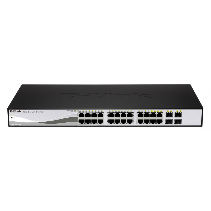 D-Link DGS-1210-24P verkkokytkin Hallittu L2 Gigabit Ethernet (10 100 1000) Power over Ethernet -tuki Musta