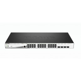 D-Link DGS-1210-28MP verkkokytkin Hallittu L2 Gigabit Ethernet (10 100 1000) Power over Ethernet -tuki 1U Musta, Harmaa