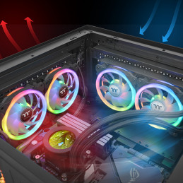 Thermaltake SWAFAN 12 RGB Tietokonekotelo Tuuletin 12 cm Musta 3 kpl