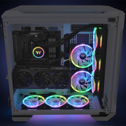 Thermaltake SWAFAN 12 RGB Tietokonekotelo Tuuletin 12 cm Musta 3 kpl