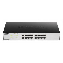 D-Link GO-SW-16G Hallitsematon L2 Gigabit Ethernet (10 100 1000) 1U Musta