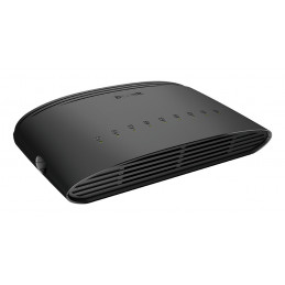 D-Link DGS-1008D E verkkokytkin Hallitsematon Gigabit Ethernet (10 100 1000) Musta