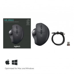 Logitech MX Ergo hiiri Oikeakätinen Langaton RF + Bluetooth Trackball 440 DPI