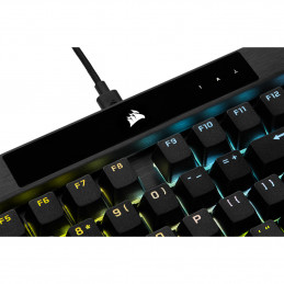 Corsair K70 PRO-BLK-OPX Silver-RGB näppäimistö USB QWERTY Pohjoismainen Musta