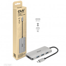 CLUB3D CSV-1547 keskitin USB 3.2 Gen 2 (3.1 Gen 2) Type-C