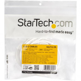 StarTech.com USB2C5C4MW USB-kaapeli 4 m USB 3.2 Gen 1 (3.1 Gen 1) USB C Valkoinen