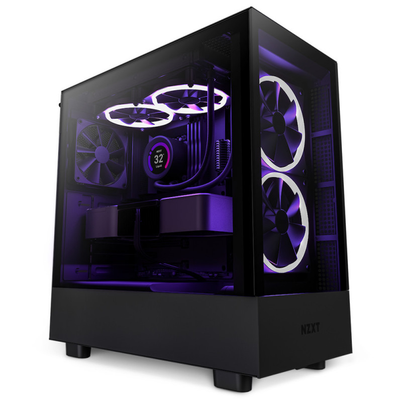 NZXT H5 Elite Midi Tower Musta, Läpinäkyvä