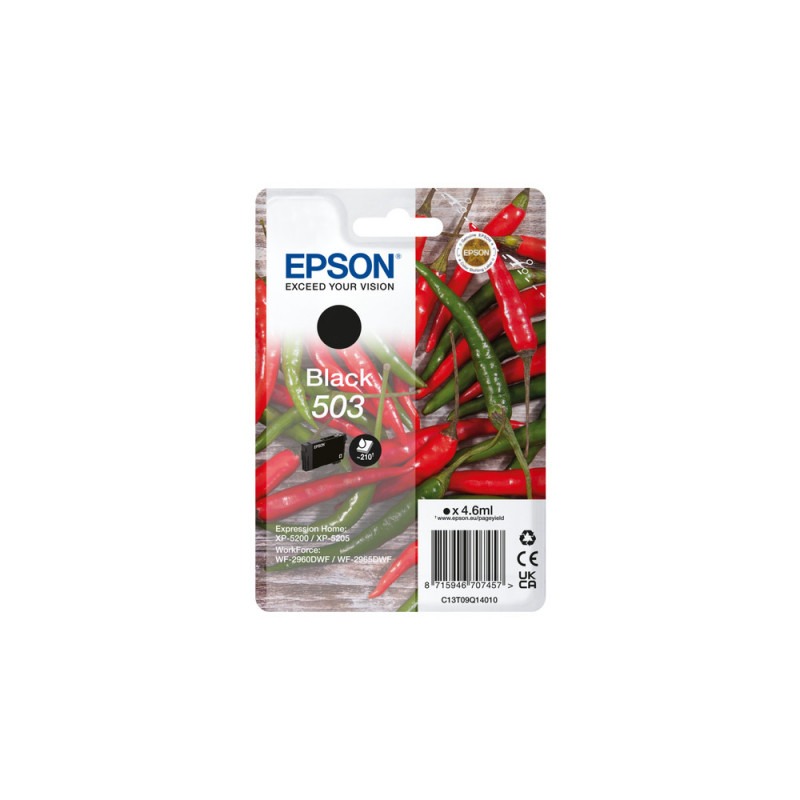 Epson 503 mustekasetti 1 kpl Alkuperäinen Perusvärintuotto Musta