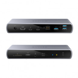 Targus HDTB4D-EUZ keskitin Thunderbolt 4 40000 Mbit s Harmaa