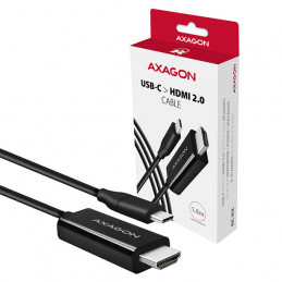 Axagon RVC-HI2C videokaapeli-adapteri 1,8 m USB Type-C HDMI Musta