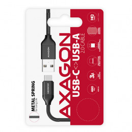 Axagon BUCM-AM05SB USB-kaapeli 0,5 m USB 2.0 USB A USB C Musta