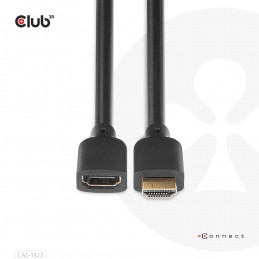 CLUB3D Ultra High Speed HDMI Extension Cable 4K120Hz 8K60Hz 48Gbps M F 1 m   3.28 ft 30AWG