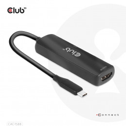 CLUB3D USB Gen2 Type-C to HDMI™ 8K60Hz or 4K120Hz HDR10+ with DSC1.2 with Power Delivery 3.0 Active Adapter M F