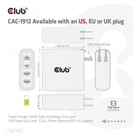 CLUB3D CAC-1912 virtalähdeyksikkö 100 W