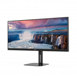 AOC V5 U34V5C BK tietokoneen litteä näyttö 86,4 cm (34") 3440 x 1440 pikseliä UltraWide Quad HD LCD Musta