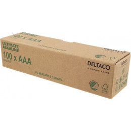 Deltaco ULTB-LR03-100P kotitalousparisto Kertakäyttöinen akku AAA Alkali