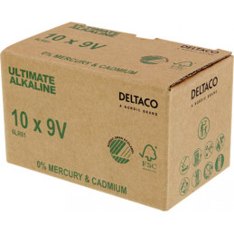 Deltaco ULTB-6LR61-10P kotitalousparisto Kertakäyttöinen akku Alkali