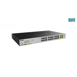 D-Link DGS-1026MP verkkokytkin Hallitsematon Gigabit Ethernet (10 100 1000) Power over Ethernet -tuki Musta, Harmaa