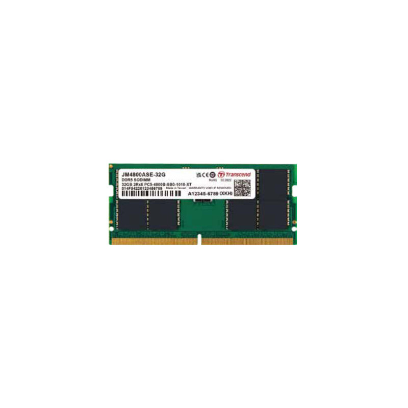Transcend JetMemory JM4800ASE-32G muistimoduuli 32 GB 1 x 32 GB DDR5 4800 MHz