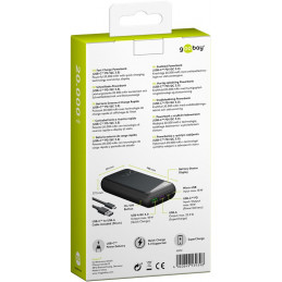 Goobay 53939 akku- ja paristolaturi Litium polymeeri (LiPo) 20000 mAh Musta